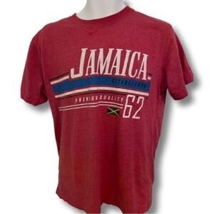 Y2K Jamaica Red Short Sleeve T-shirt. Size Large.